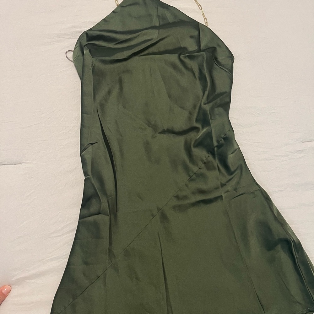 Elegant Olive Green Dress